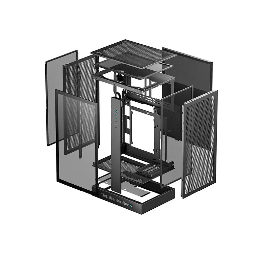 DeepCool CH270 Digital High-Airflow Vertical Micro-ATX PC Gaming Case with Real-Time Display