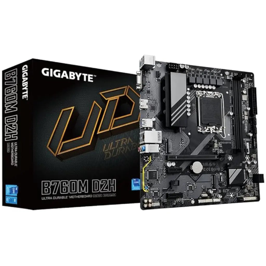 Gigabyte B760M D2H Intel B760 LGA1700 DDR5 Micro-ATX Motherboard for 12th/13th/14th Gen Intel Core Processors