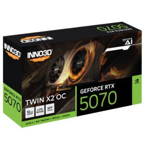 INNO3D NVIDIA GeForce RTX 5070 TWIN X2 OC 12GB GDDR7 Gaming Graphics Card - Black