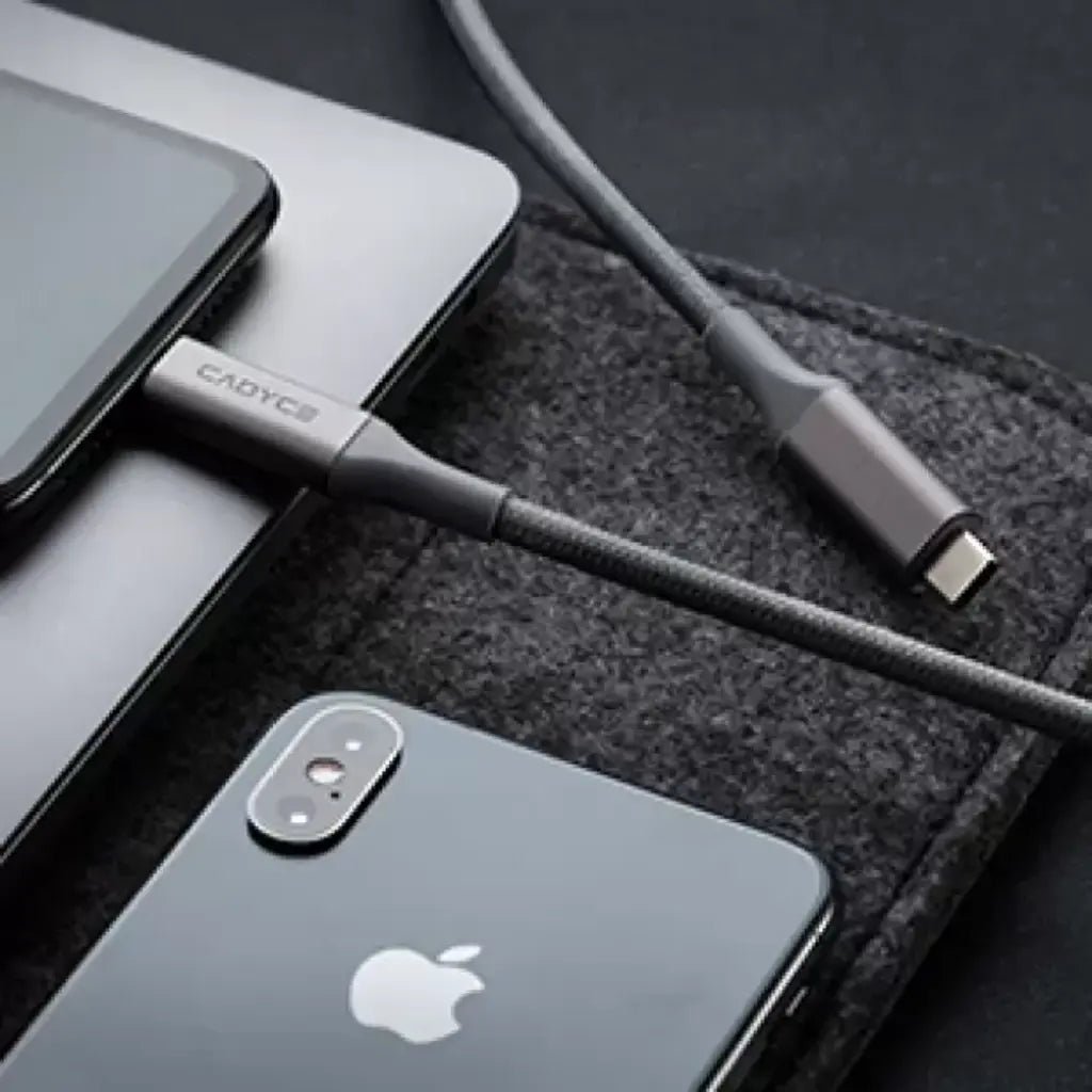 Cadyce CA-C2C 1.2M USB-C to USB-C Fast Sync & Charge Cable - CADMiUM Space Gray