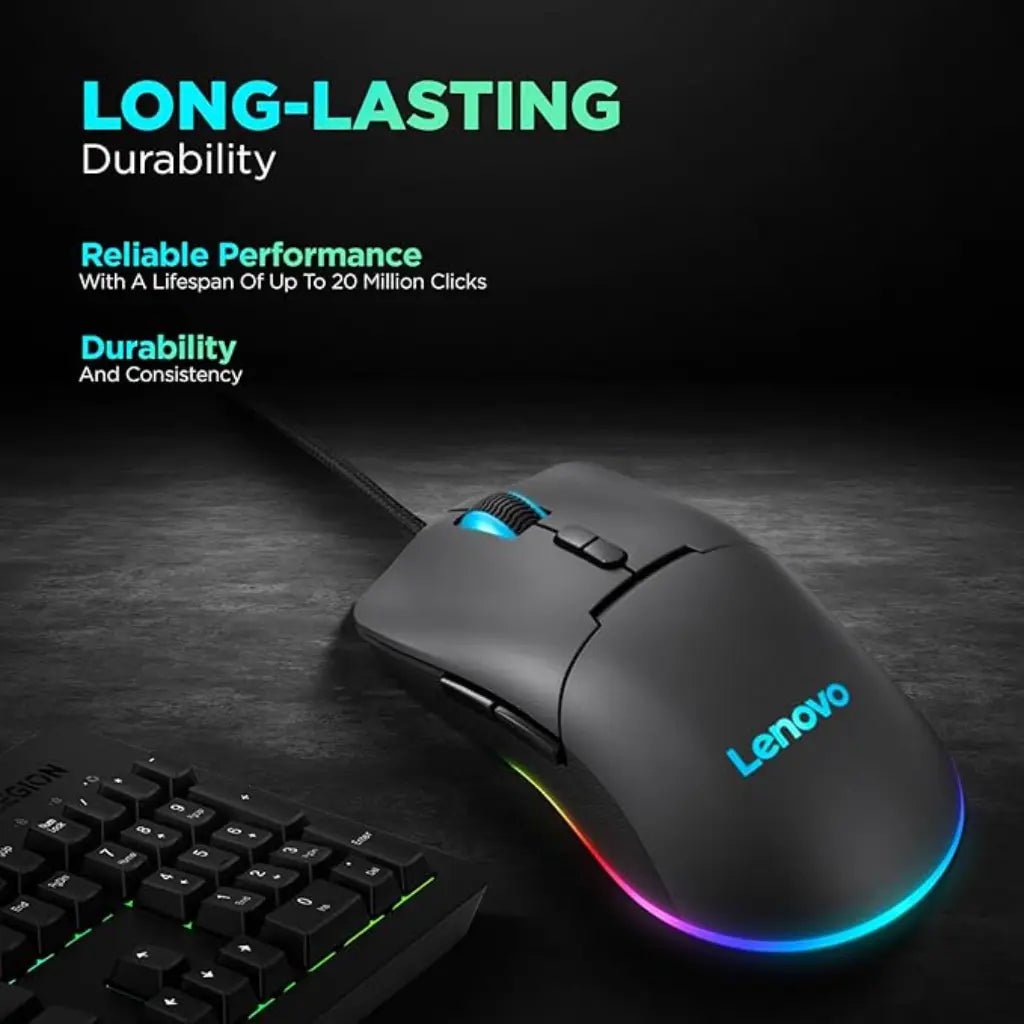 Lenovo M210 8000 DPI RGB Backlit Wired USB Gaming Mouse