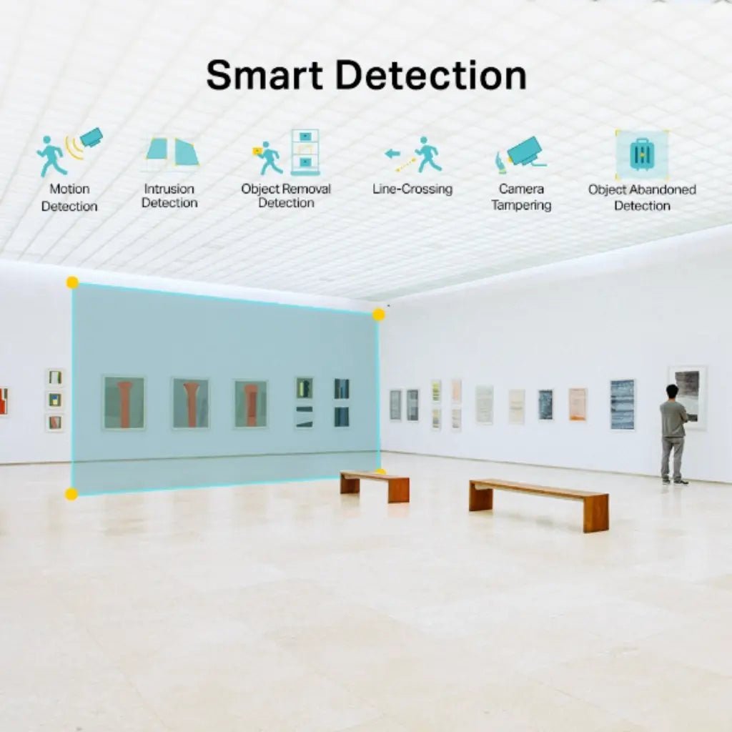 TP-Link VIGI C430I 3MP 2.8mm IR Turret Network Security Camera with AI-Powered Human & Vehicle Detection and PoE Support