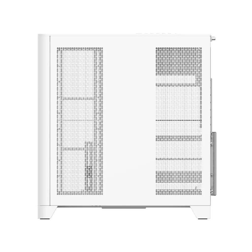 Thermaltake View 390 Air Snow ATX Mid Tower PC Case with Curved Tempered Glass and High-Airflow Mesh Front Panel