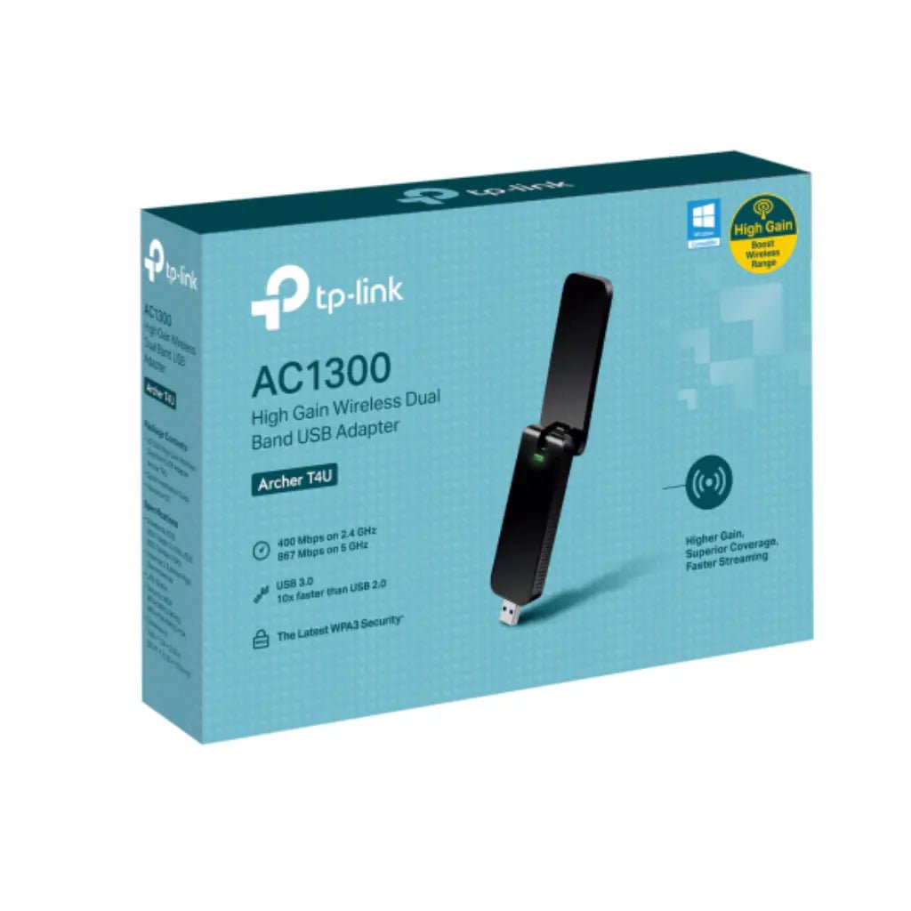 TP-Link Archer T4U V5 AC1300 High Gain Dual Band Wireless USB 3.0 Wi-Fi Adapter