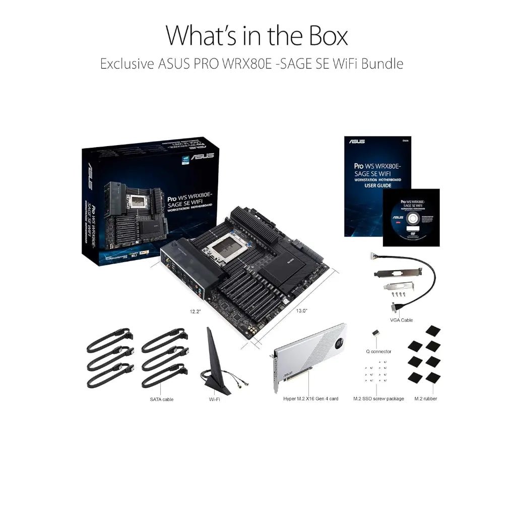 ASUS Pro WS WRX80E-SAGE SE WIFI AMD Threadripper Pro Workstation Motherboard (sWRX8 Socket, DDR4, EEB)