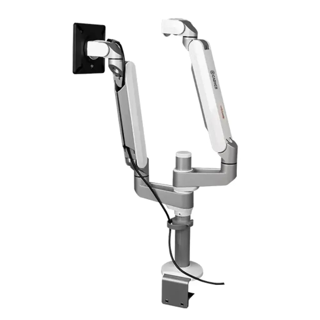 Cadyce CA-MRM202 Dual Monitor Arm with Mechanical Spring - Adjustable Desk Mount for Two Screens