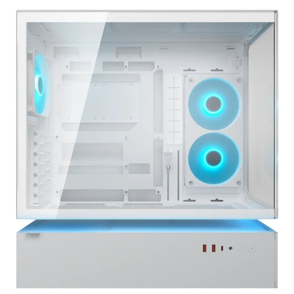 Cougar CFV235 White ATX Mid-Tower Gaming Case with Tempered Glass and Central Floating Ventilation