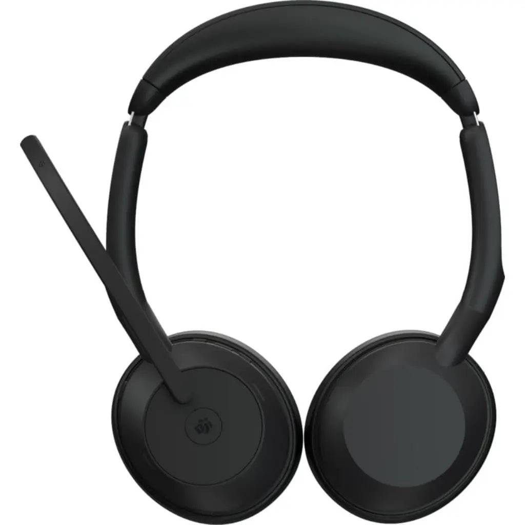Jabra Evolve2 55 MS Stereo Wireless Bluetooth Headset with Charging Stand - Professional Noise-Canceling Office Headphones