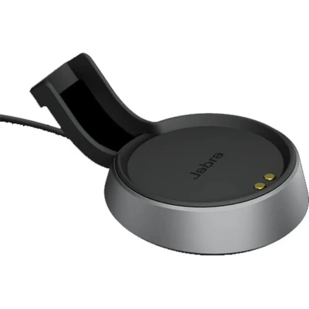 Jabra Evolve2 85 UC Wireless Noise-Canceling Over-Ear Headset with Charging Stand, USB-A Adapter - Black