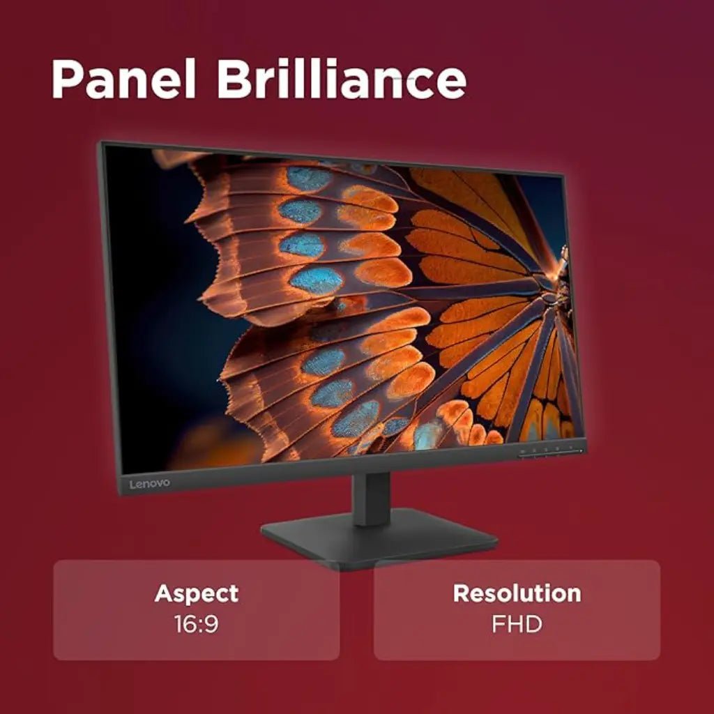 Lenovo L27-4E 27-inch FHD IPS Monitor, 100Hz Refresh Rate, 4ms Response Time, HDMI & VGA Connectivity