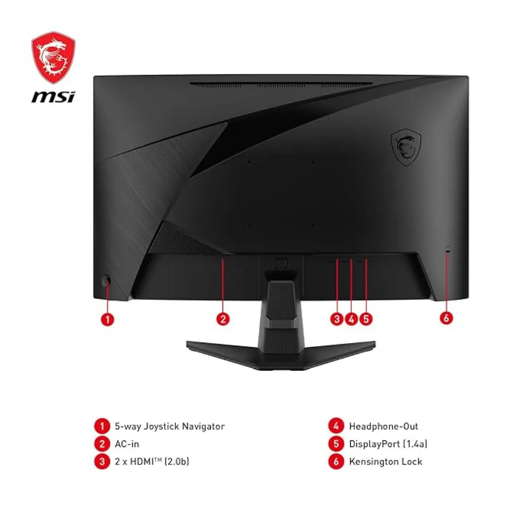 MSI MAG 27CQ6PF 27-inch WQHD 180Hz Curved Gaming Monitor with 0.5ms Response Time, HDR Ready, and Rapid VA Panel