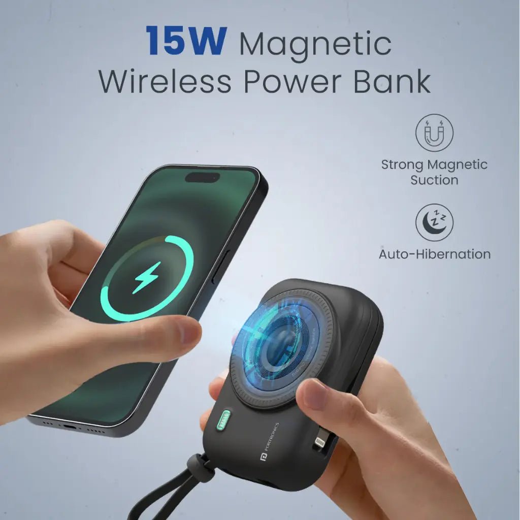 Portronics Power Shutter 10000mAh 22.5W Fast Charging Power Bank with Type-C Port (POR 2265)