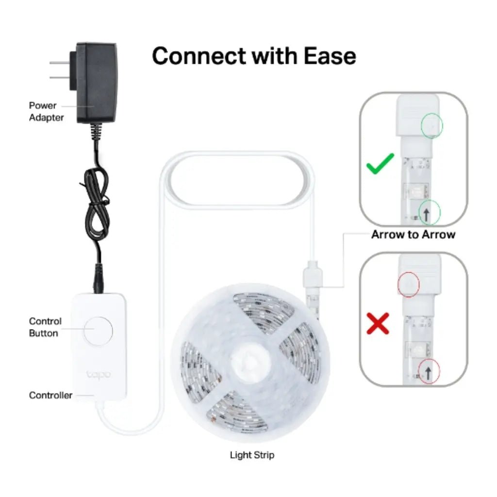 TP-Link Tapo L930-5 Smart Wi-Fi LED Light Strip, 5M, RGBW, Apple HomeKit Compatible, Music Sync & Zonal Color Control