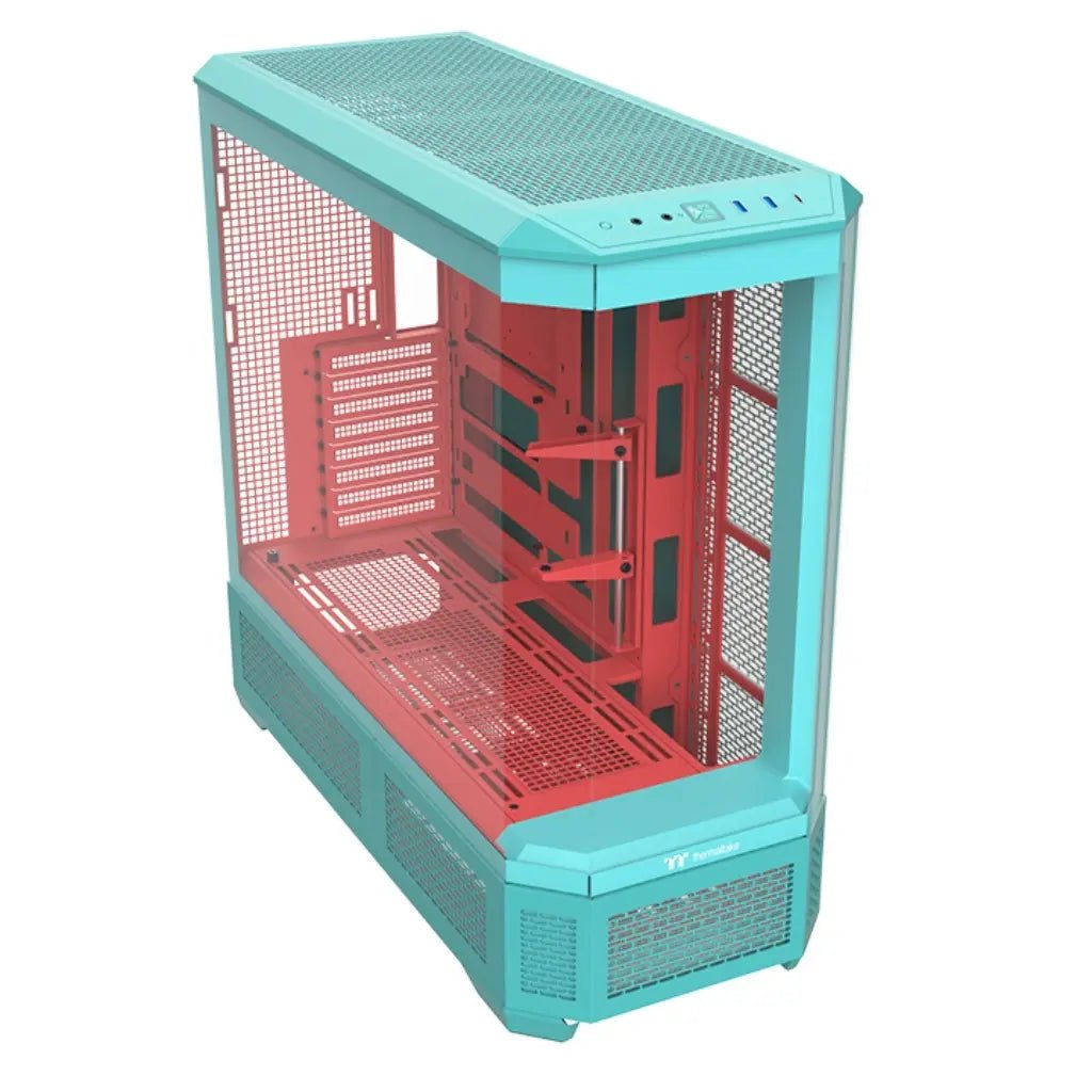 Thermaltake View 600 TG E-ATX Full Tower PC Case with 4 Tempered Glass Panels - Mint Strawberry Edition