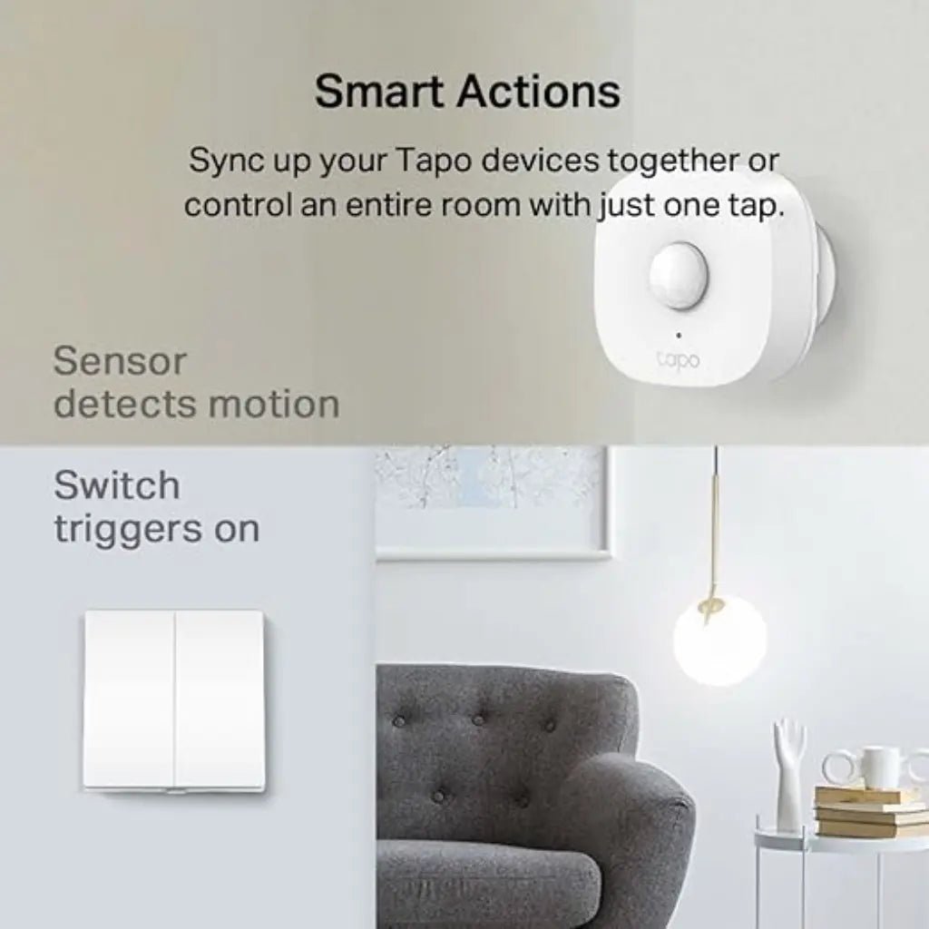 TP-Link Tapo S220 Smart Wi-Fi Light Switch, 2-Gang 1-Way, No Neutral Wire Required, Battery Powered