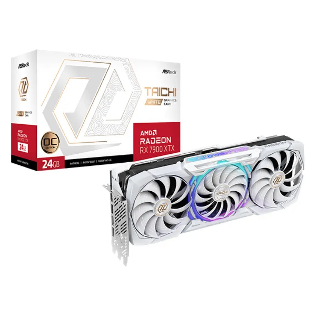 ASRock AMD Radeon RX 7900 XTX Taichi White 24GB GDDR6 Overclocked Graphics Card