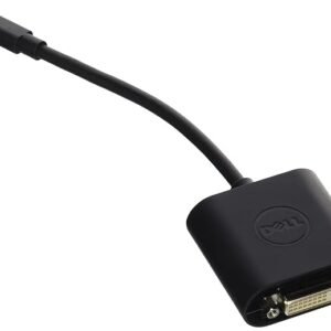 Dell Mini DisplayPort to DVI Single Link Adapter – Black, High-Resolution Video Converter