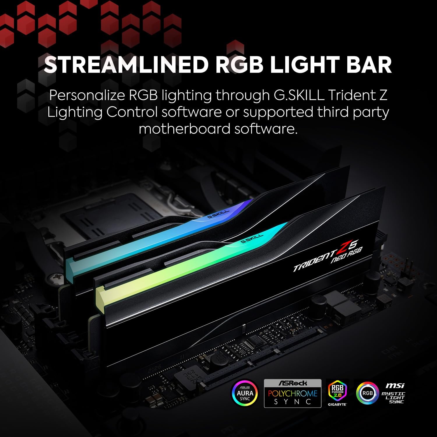 G.Skill Trident Z5 NEO RGB 128GB (2x64GB) DDR5 6000MHz CL36 Desktop Memory Kit