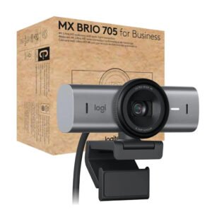 Logitech MX Brio 705 Professional 4K Business Webcam with AI Image Enhancement, 60fps, Privacy Shutter, and USB-C Connectivity