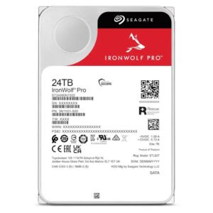 Seagate IronWolf Pro 24TB NAS Internal Hard Drive - 7200 RPM, SATA 6Gb/s, 512MB Cache, CMR Enterprise HDD
