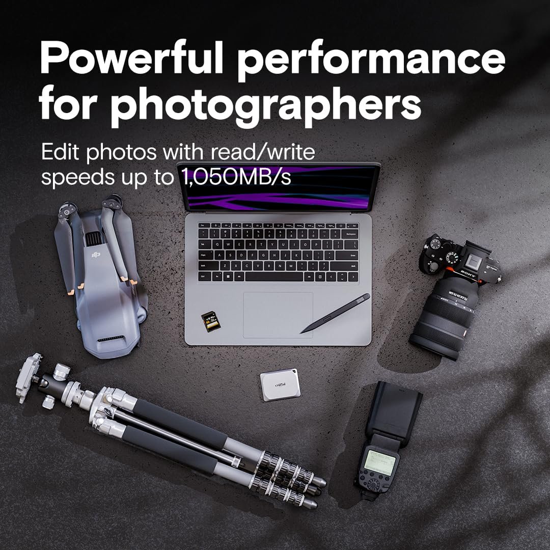 Crucial X9 Pro 2TB Portable SSD - High-Speed USB Type-C External Solid State Drive