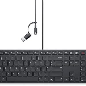 Dell KB525C Pro Silent Wired Collaboration Keyboard with Integrated Controls