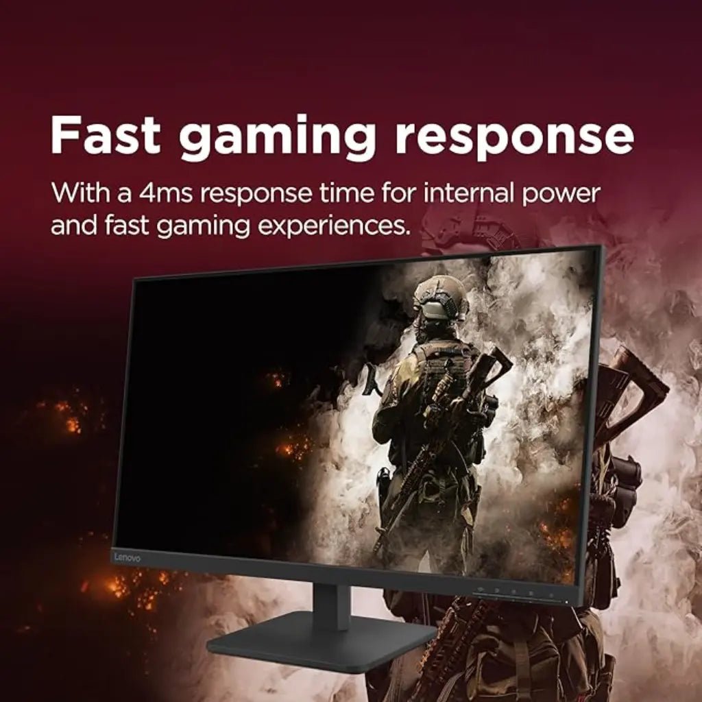 Lenovo L27-4E 27-inch FHD IPS Monitor, 100Hz Refresh Rate, 4ms Response Time, HDMI & VGA Connectivity