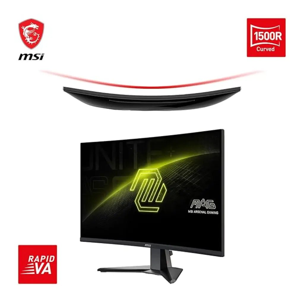 MSI MAG 27CQ6PF 27-inch WQHD 180Hz Curved Gaming Monitor with 0.5ms Response Time, HDR Ready, and Rapid VA Panel