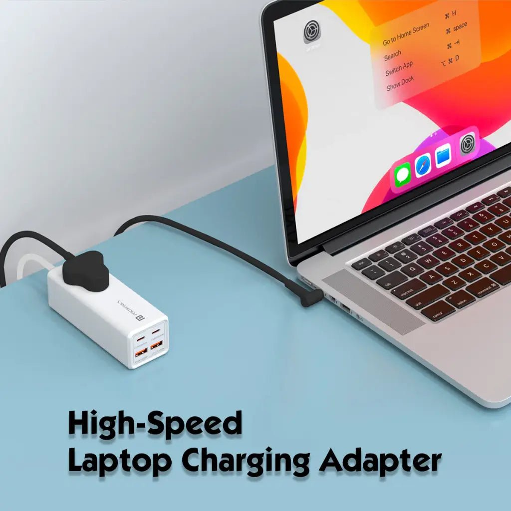 Portronics Adapto Volt 65W 5-in-1 Universal Fast Power Adapter with Multi-Port Charging