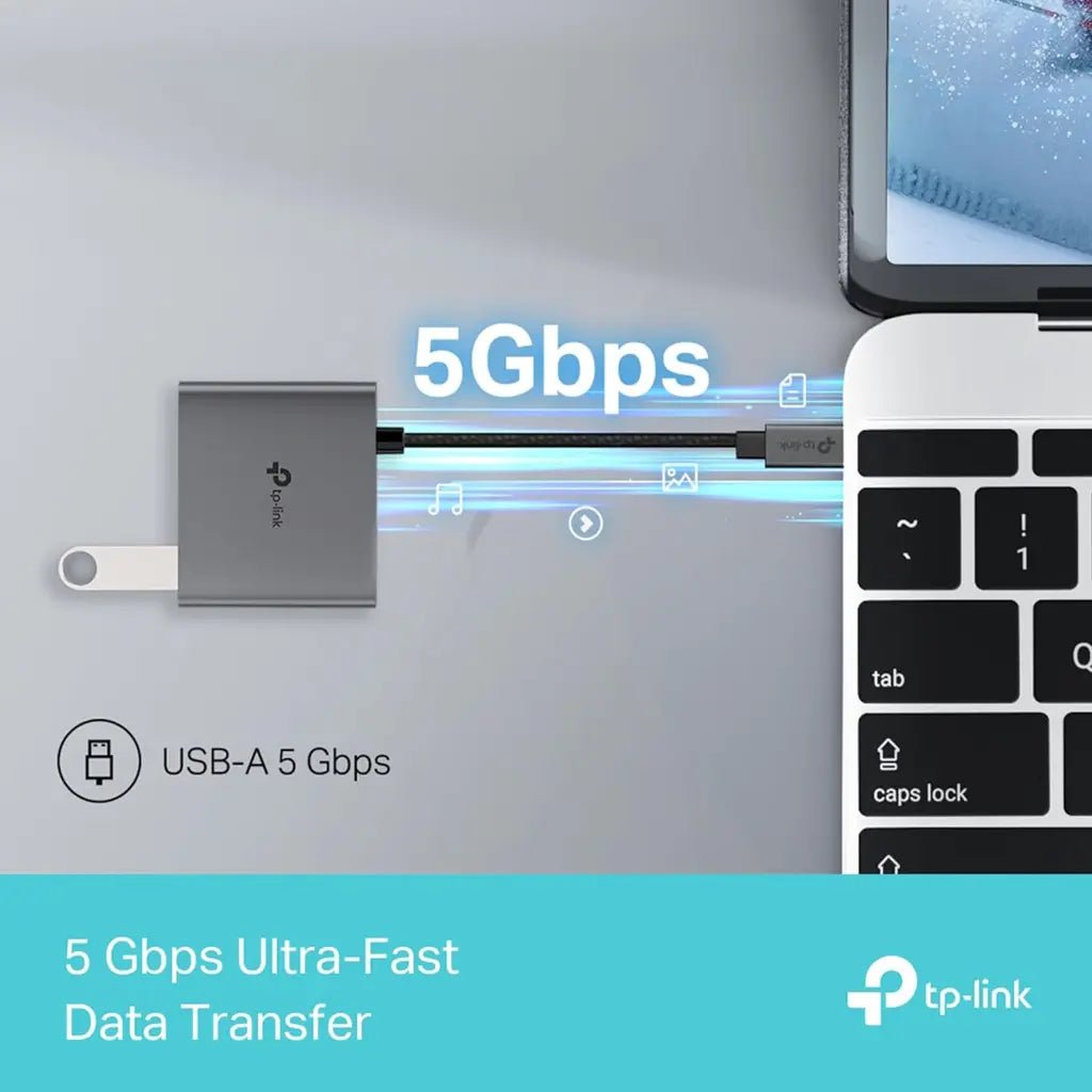TP-Link UH3020C USB-C 3-in-1 Multiport Adapter with 4K HDMI, 100W Power Delivery, and USB-A 3.0