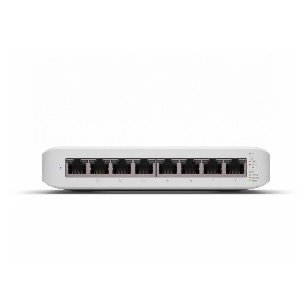 Ubiquiti UniFi Switch Lite 8-Port Layer 2 PoE Managed Switch with Silent Fanless Cooling