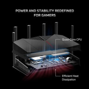 TP-Link Archer GE400 BE6500 Dual-Band WiFi 7 Gaming Router, High-Performance Networking with 6 External Antennas