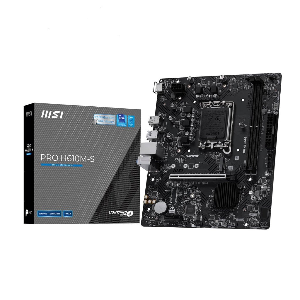 MSI PRO H610M-S DDR5 Intel H610 LGA 1700 Micro-ATX Motherboard