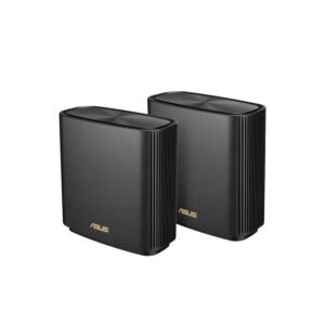 ASUS ZenWiFi AX XT8 Tri-Band Mesh WiFi 6 System (AX6600) - 2-Pack, Black