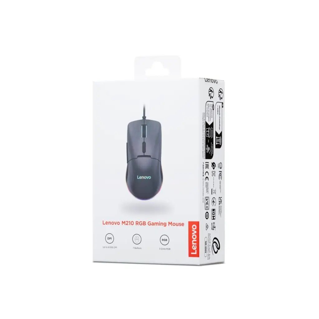 Lenovo M210 8000 DPI RGB Backlit Wired USB Gaming Mouse