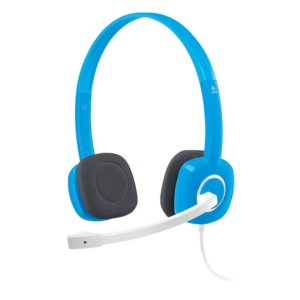 Logitech H150 Wired Stereo Headset with Noise-Cancelling Microphone and 3.5mm Jack - Blue