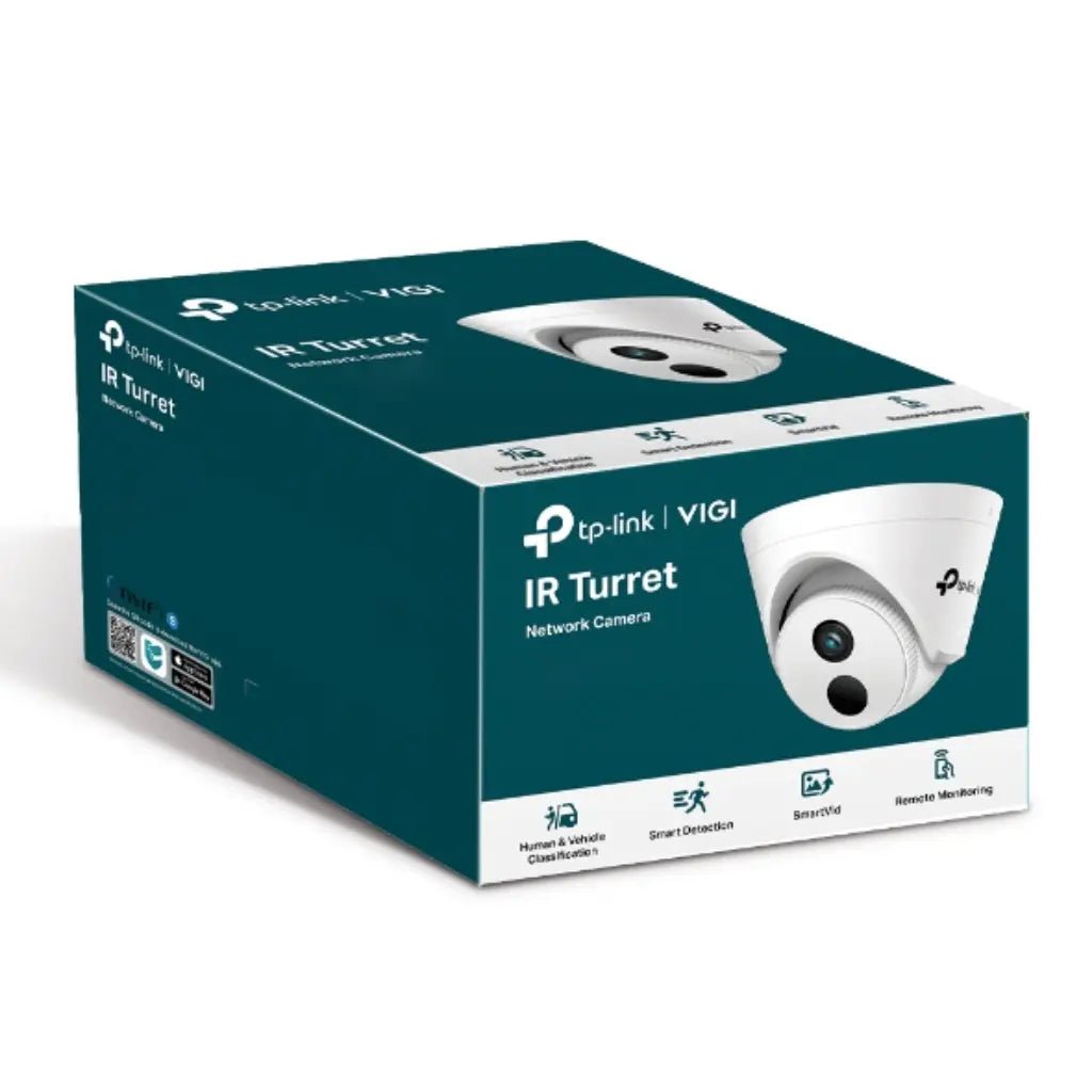 TP-Link VIGI C430I 3MP 2.8mm IR Turret Network Security Camera with AI-Powered Human & Vehicle Detection and PoE Support