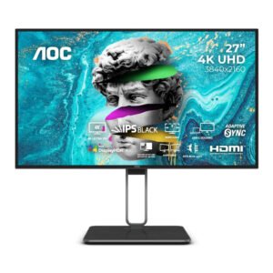 AOC U27U2DP 27-inch 4K UHD IPS Professional Monitor with USB-C Docking and VESA DisplayHDR 400