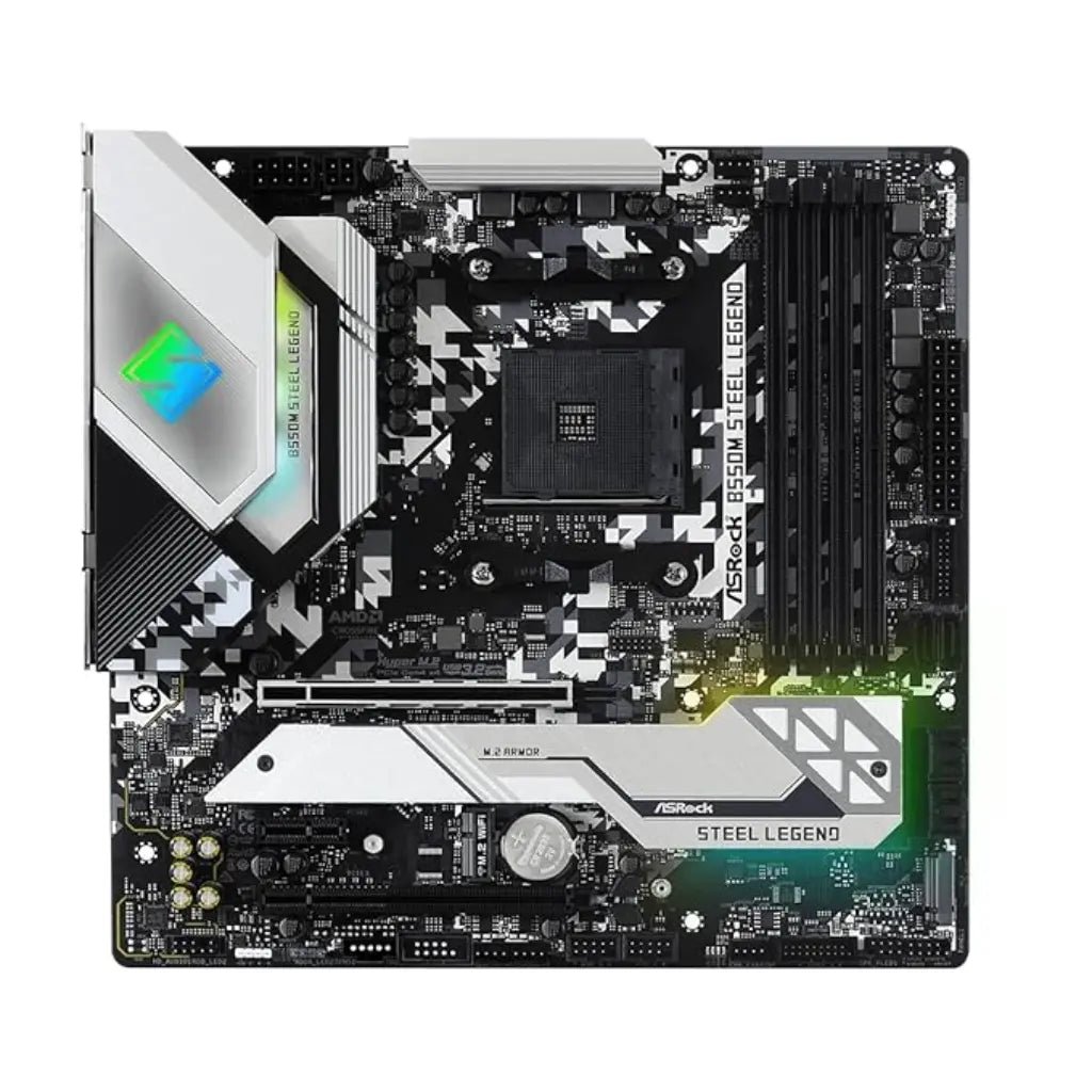 ASRock B550M Steel Legend AMD AM4 Socket DDR4 4733+ MHz Overclockable Micro ATX Motherboard