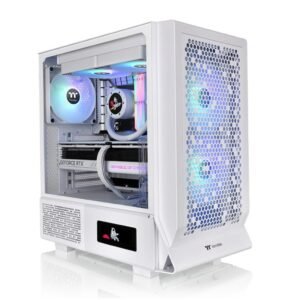 Thermaltake Ceres 330 TG ARGB Snow ATX Mid Tower Tempered Glass PC Case with Pre-Installed Fans