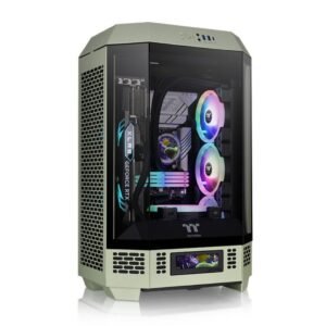 Thermaltake The Tower 300 Micro-ATX Chassis - Unique Vertical Octagonal Tempered Glass Design