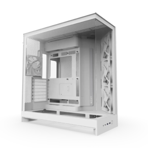 NZXT H9 Flow 2025 Dual-Chamber Mid-Tower ATX Tempered Glass Airflow PC Case - White