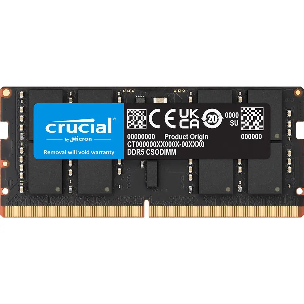 Crucial 16GB DDR5 6400MHz CL52 262-Pin SODIMM Laptop Memory Module