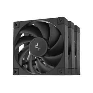 DeepCool FD12 120mm High-Performance Case Fan - 3-in-1 Pack, Black