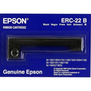 Epson ERC-22B Black Fabric Ribbon Cartridge (C43S015358) for Epson M-180 and M-190 Series Printers