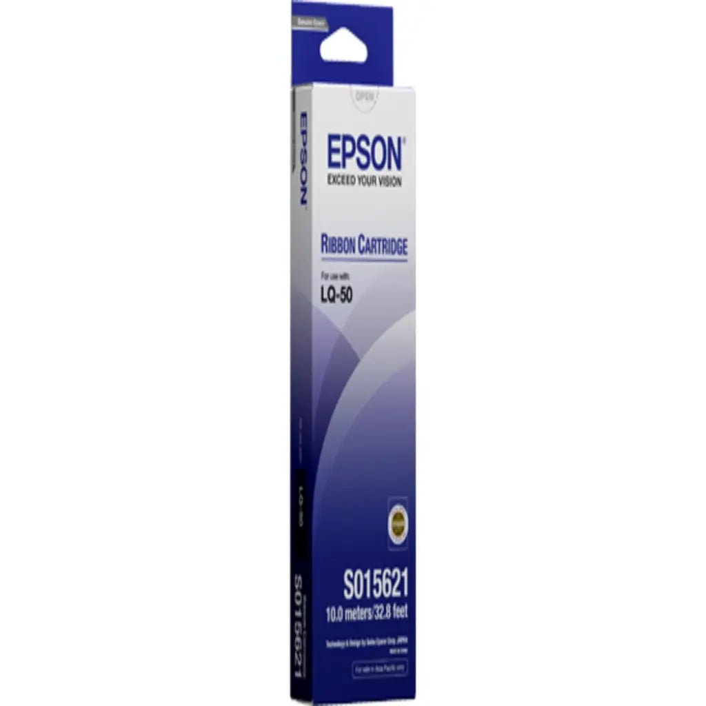Epson LQ-50 Dot Matrix Printer Ribbon Cartridge, Black (C13S015621)