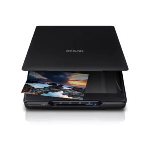 Epson Perfection V39II Compact Flatbed Photo and Document Scanner with USB Power and Integrated Kickstand