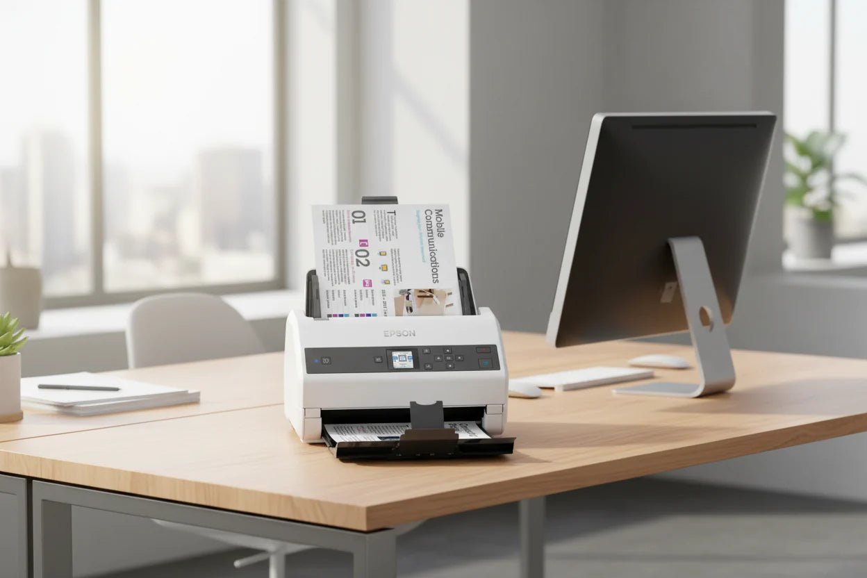Epson WorkForce DS-870 High-Speed A4 Duplex Sheet-fed Document Scanner with 100-Sheet ADF