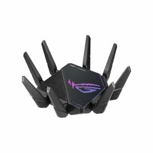 ASUS ROG Rapture GT-AX11000 Pro Tri-Band WiFi 6 Gaming Router with 10Gbps Port, Triple-Level Game Acceleration, Aura RGB Lighting, and AiMesh Support