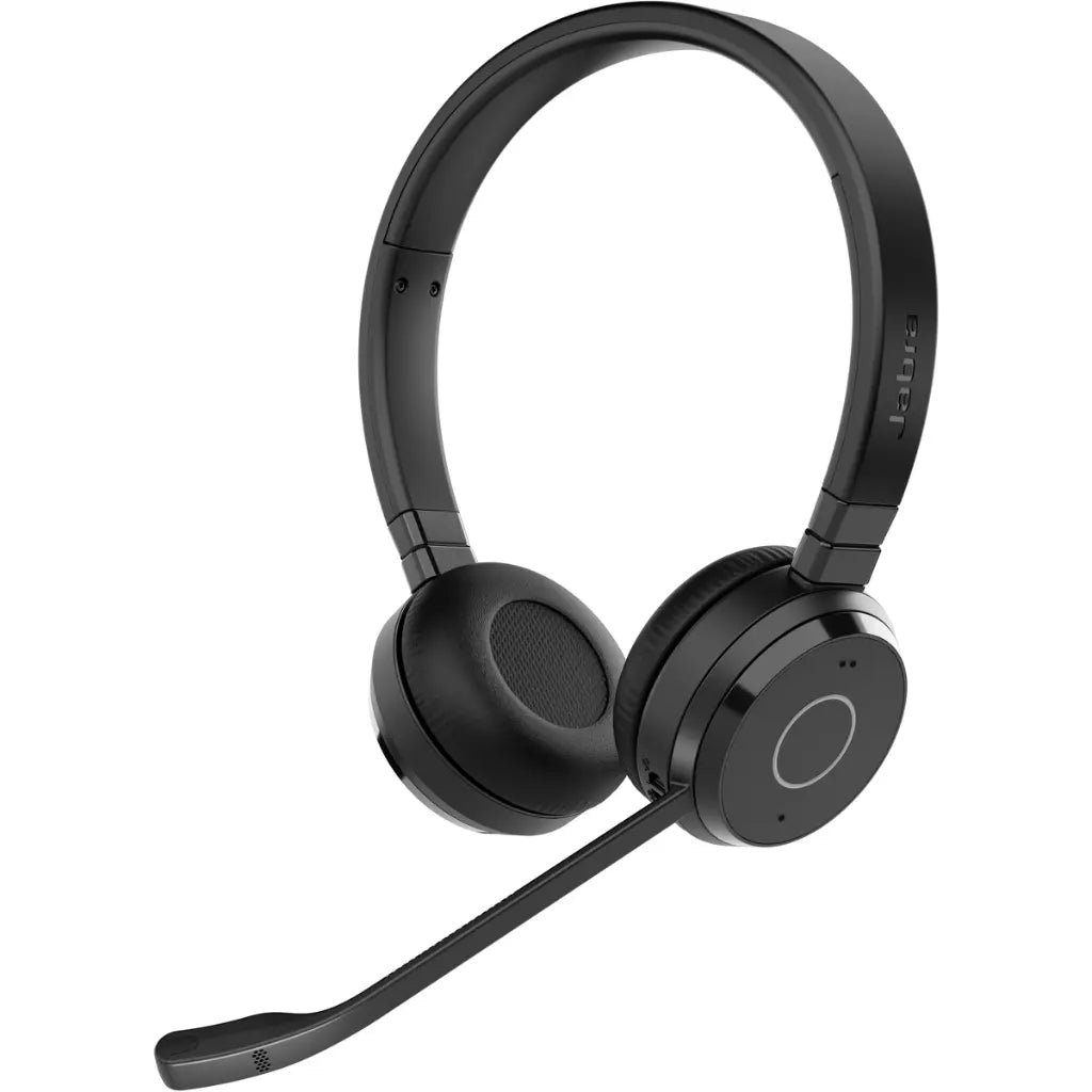 Jabra Evolve 65 TE MS Duo Professional Wireless Bluetooth Stereo Headset with Dual Connectivity and Charging Stand